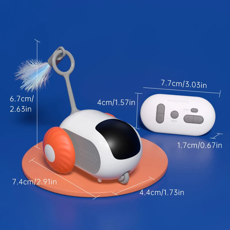 Smart Cat Toy 2 Modes Automatic Moving Remote Controlled Toy Car for Cats Dogs Interactive Playing Kitten Training Pet Supplies