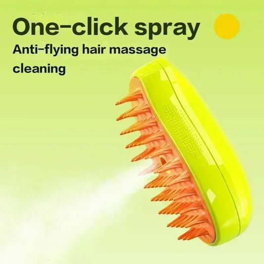 New pet spray massage comb cat and dog one-click spray anti-skies comb bath brush remove floating hair pet comb