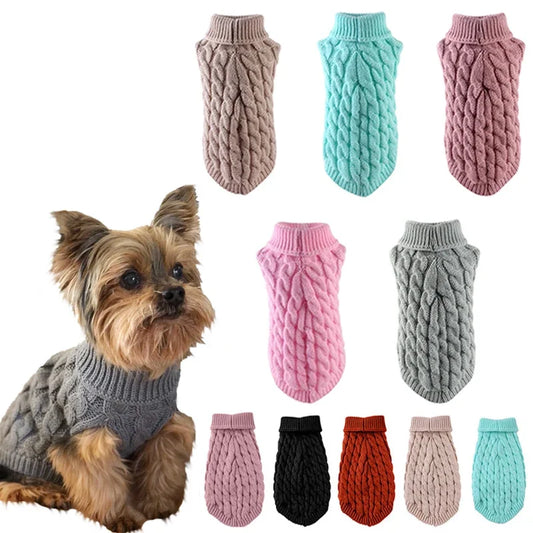 Fashion Costumes for Pet Dogs CatsWinter Dog Clothes Soft Puppy Kitten High Collar Designer Dog Coat Sweater