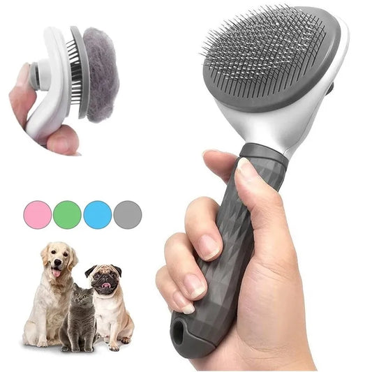 Pet Hair Removal Brush Dog Hair Comb Stainless Steel Automatic Hair Fading Cat Comb Pet Cleaning Grooming Supplies